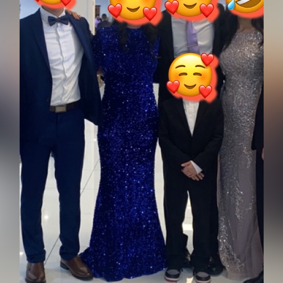 Blue sequins dress - Picture 5 of 6